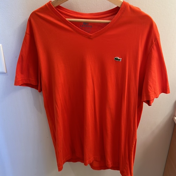 Lacoste Pima cotton, short sleeve, orange, XL/6 - Picture 2 of 3
